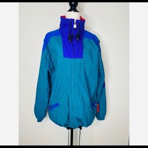 Vintage ski jacket women’s color zip-up Jacket